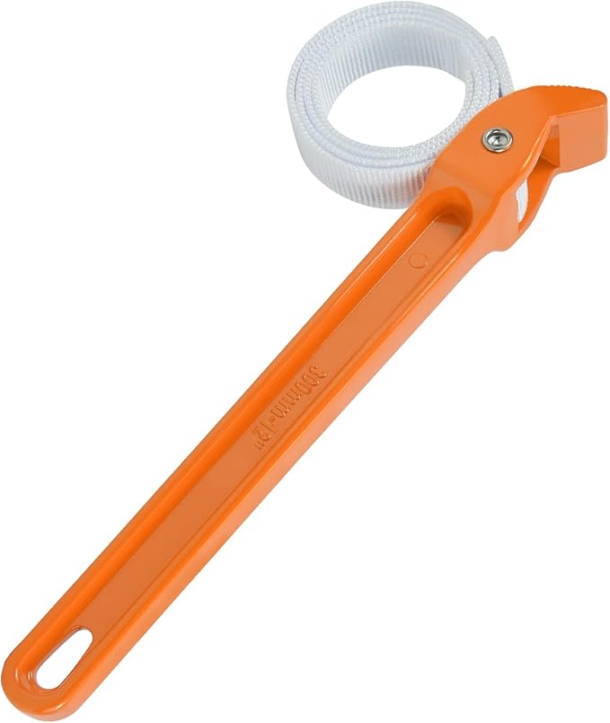 Thsakzo 12" Adjustable WrenchNylon Strap Wrench, For Removing Or Oil Filter Strap Opener Wrench, Pipes, PVC Joints, Shower Heads And Cans