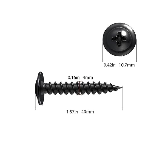 (150 pcs)#8횞1-1/2" Black Truss Head Wood Screws Quick Metal Self Tapping Zinc Oxide