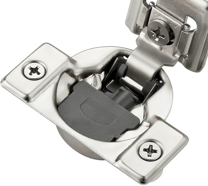 Ravinte 10 Pack 5 Pairs 1-5/16 inch Overlay Cabinet Hinges Kitchen Soft Close Cabinet Hinges Hidden Door Hinge for Kitchen Cabinet Stainless Steel Adjustable Hinges Satin Nickel Cabinet Hardware