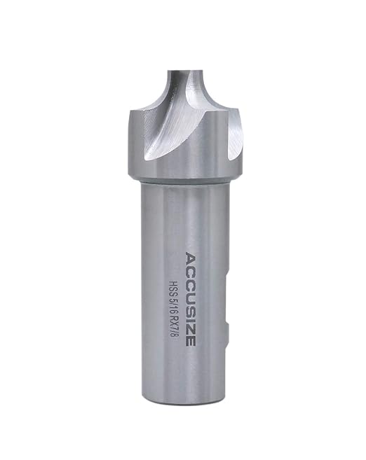 Accusize Industrial Tools 5/16'', H.S.S. Corner Rounding End Mills, 7/8'' Shank Dia, 1-1/8'' Cutter Dia, 3-1/2'' Overall Length, 1011-3812