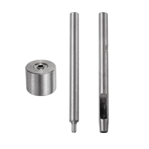 uxcell Eyelet Hole Punch Die Tool, 5mm Grommet Setter Hollow Punch for Leather Craft Clothing Handbag Fabric Curtain Setter
