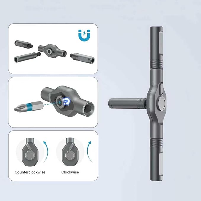 24 in 1 Magnetic Screwdriver Set, Ratchet Screwdriver Set, Multi Bit Magnetic Drive Sets with Detachable Ratchet Handle, Precision Screwdriver Sets for Furniture, Computer, Bicycle Repair