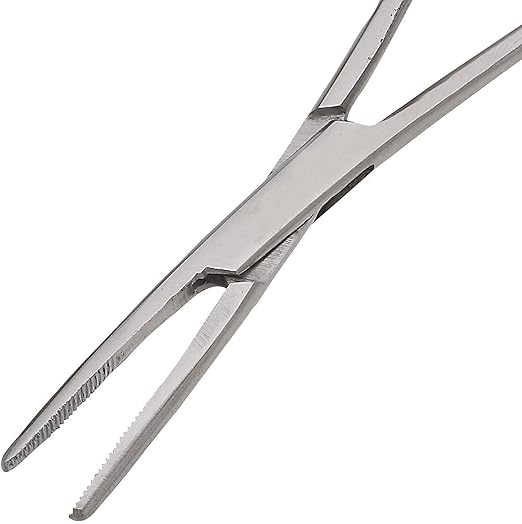 SURGICAL ONLINE 2-Piece Curved & Straight 9" Hemostat Set - Stainless Steel Locking Tweezer Clamps - Ideal Hemostats for Nurses, Fishing Forceps, Crafts and Hobby