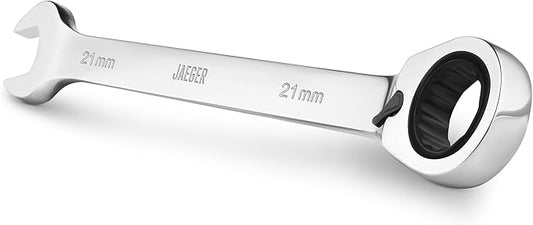 Jaeger 21 mm Reversible TIGHTSPOT 12-Point Ratcheting Combination Wrench, Tight Spaces, 90-Tooth