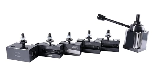 Accusize Industrial Tools 13-18'' Wedge Type Quick Change Tool Post 6 Pc for 300 Cxa, 0251-0333