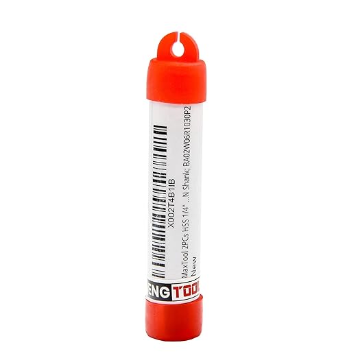 MaxTool 2PCs 1/4" x 3-1/16" Overall Length HSS Pilot Drill BITS STUB Drills Short for holesaw arbors up to 1.5" Cut-Depth; BA02W06R1030P2