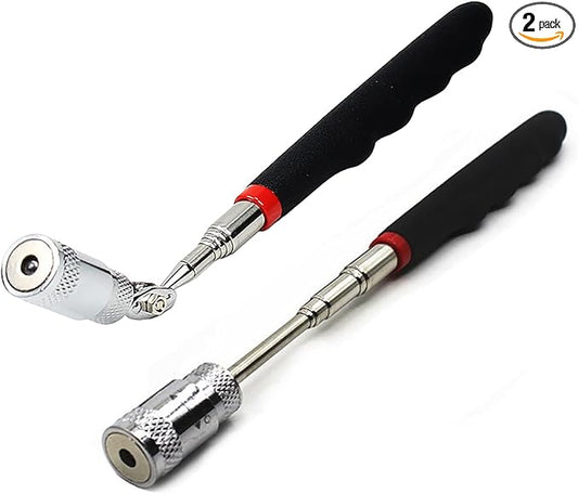 Telescoping Magnetic pickup tool with light,magnet duty flexible led set for seniors extra outdoor kids toy small extender kit side flatbed all lock drawers screw quick large and storage trash