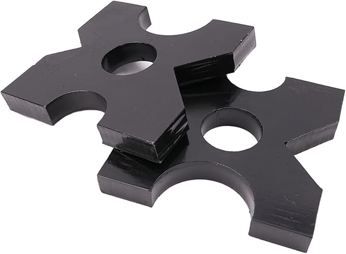 2 Pack Arbor Press Plate, 20 T Shop Press Plates AR400F Metal Material, H Frame Thickened Hydraulic Shop Press Plate Tool, 5 Notch (1" x 7" x 7")