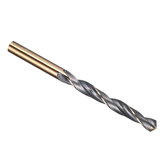 PATIKIL 8.5mm Drill Bit, Jobber Straight Shank 4341 High-Speed Steel 118째 Black and Gold Finish for Medium-Hard Metal Steel Acrylic - 1 Pack