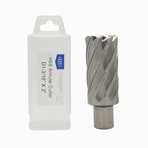 HSS M2AL Annular Cutter 2" DOC with 3/4" Weldon Shank for Magnetic Drill Press by EST (D1-3/16" X 2")