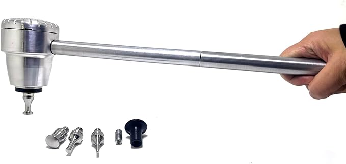 Air Hammer Long Handheld Dead Blow Hammers With Tip Automatic Speed Hammer For Car Sheet Metal Body Repair Tools Fender Tool Kit Hammer Dent Bender Extension Handheld Remove Small Laser Cut Parts