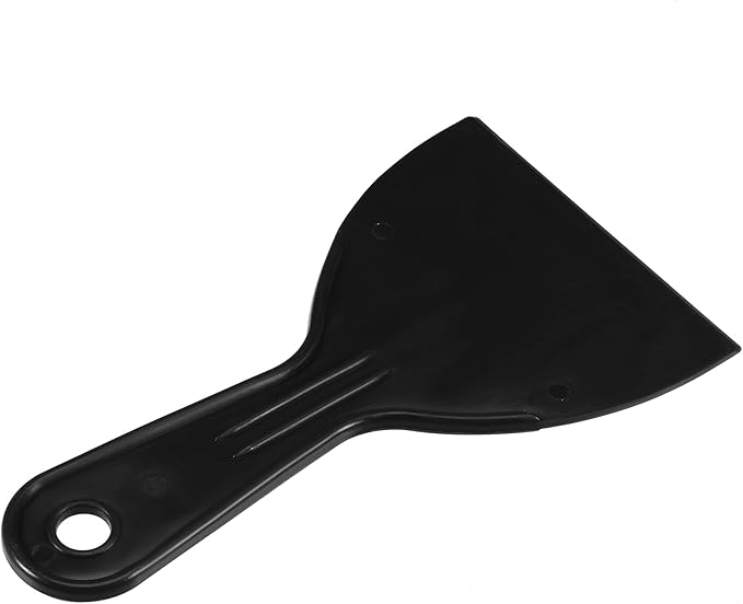 uxcell Putty Scraper 4" ABS Plastic Spatula Drywall Patch Repair Spreader Wall Covering Smoother Black 2Pcs