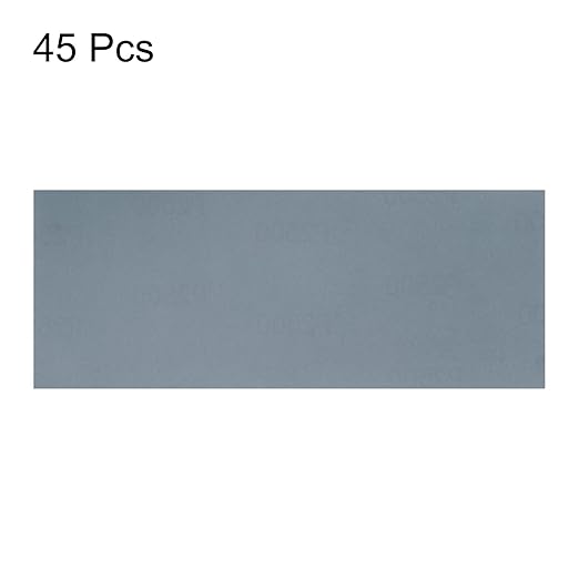 HARFINGTON 45pcs Sandpaper 2500 Grit 9 x 3.6 Inch Waterproof Backing Silicon Carbide Abrasive Wet Dry Sanding Sheets for Wood Finishing, Metal Sanding, Automotive Polishing