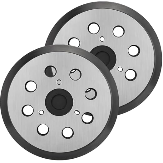 GripIt Sanding Pad 54398: Firm, 5", Hook, 8 Hole, Low Profile, 3 Hole Attachment (2-Pack)