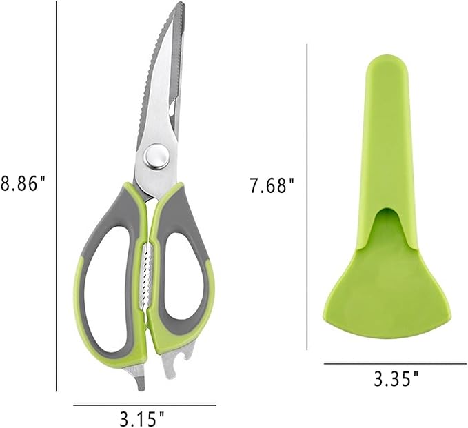 Kitchen Scissors All-Purpose Heavy Duty, Poultry Shears with Strong Magnet Knife Holder, Stainless Steel Removable Safe Blade, Kitchen Shears For Food, Cutting Meat, Herbs, Poultry, Bones