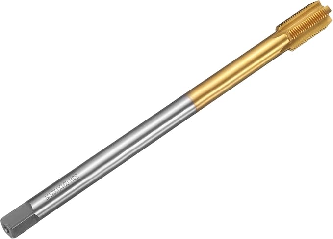 uxcell Metric Thread Tap M12 x 1 H2 160mm Straight Flute Screw Thread Milling Machine Taps Threading Tapping Repair Tool