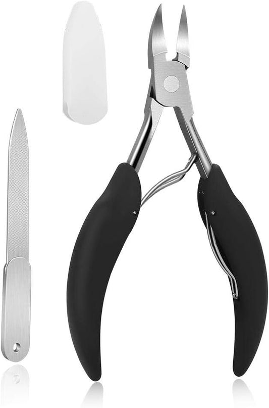 Toenail Clipper is for Thick and ingrown toenails. Its Long-Handled Stainless Steel Scissors and Files Meet The Trimming Needs of Adults and The Elderly with Thick toenails.