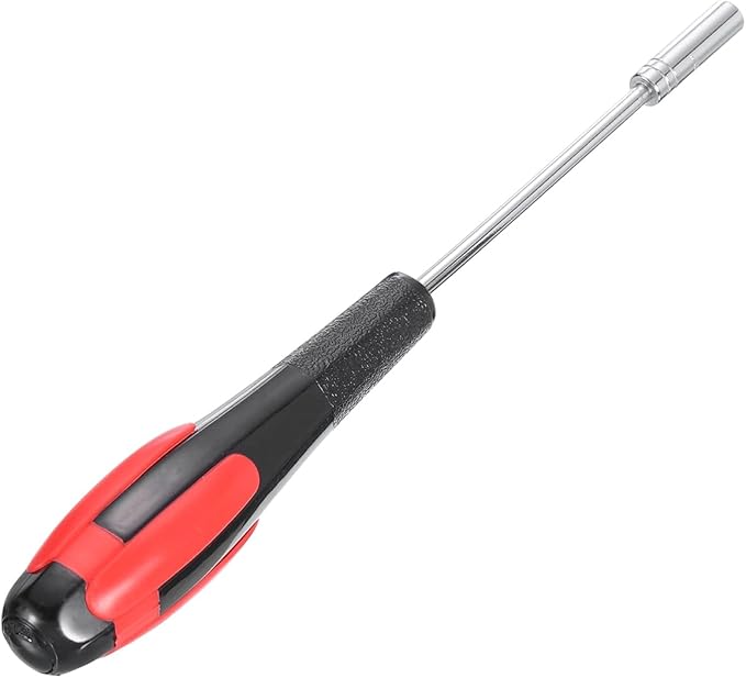 HARFINGTON Metric Nut Driver 3.5mm Dia 75mm Shank Non-Magnetic 6 Point Hex Socket Screwdriver with Non-Slip Handle for Tightening and Loosening Fasteners