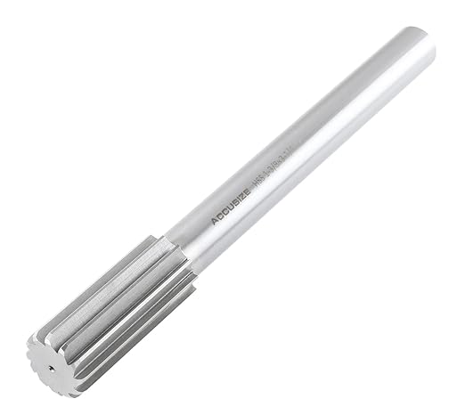 Accusize Industrial Tools 5015-0330 H.S.S. M2 Straight Shank Straight Flute Chucking Reamer, 1-3/8 in