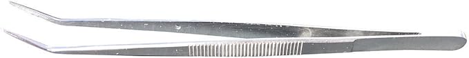 8-Inch Angled Pruning Tweezers for Cacti - Heavy-Duty Stainless Steel Tool for Succulent Propagation and Maintenance