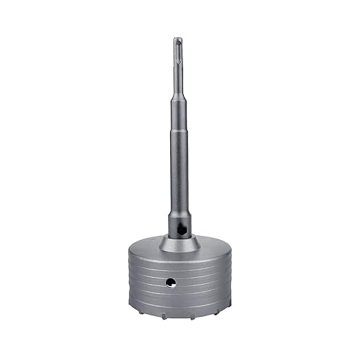 115mm / 4.5 inch Concrete Hole Saw with 220mm SDS Plus Shank Connecting Rod, Tungsten Carbide Teeth (7.7mm x 4mm) Cement Hole Saw for Concrete Cement Brick Wall Stone 115mm (4.5 inch)