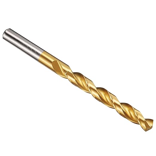 PATIKIL 9.8mm Drill Bit, M42 8% Cobalt High-Speed Steel Jobber Straight Shank 135° Titanium Nitride (TiN) Coated for Hard Metal Stainless Steel - 1 Pack