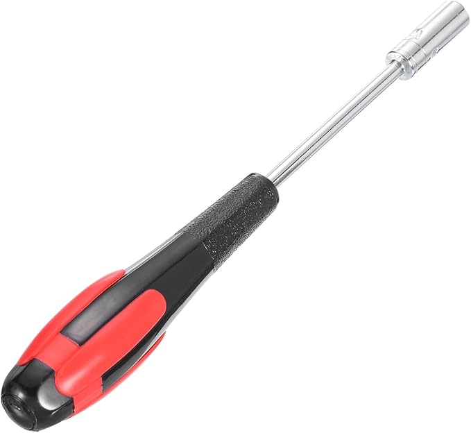 HARFINGTON Metric Nut Driver 5.5mm Dia 75mm Shank Non-Magnetic 6 Point Hex Socket Screwdriver with Non-Slip Handle for Tightening and Loosening Fasteners