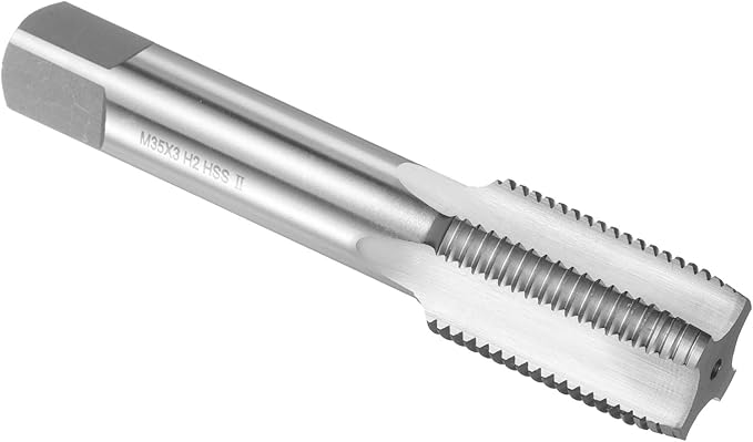 uxcell Hand Plug Tap M35 x 3 H2 Metric Thread Plug Style Taps Straight Flute Screw Tapping Threading Tool High Speed Steel HSS6542