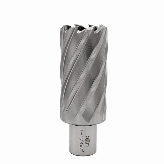HSS M2AL Annular Cutter 2" DOC with 3/4" Weldon Shank for Magnetic Drill Press by EST (D1-1/4" X 2")