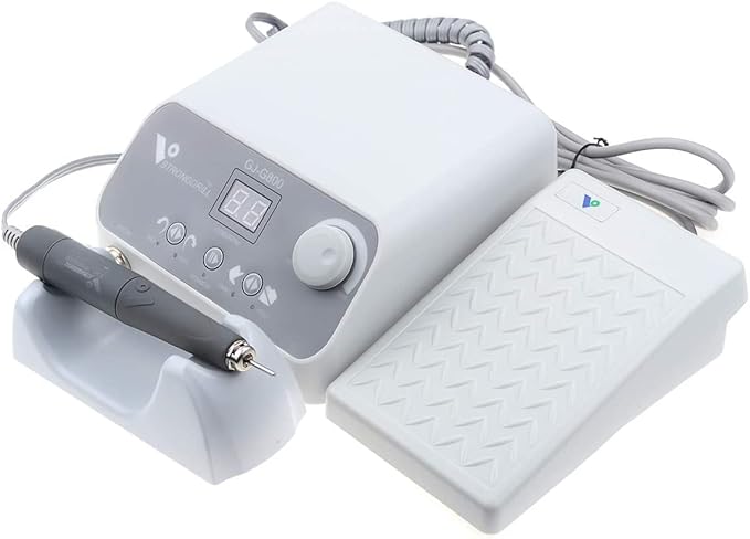 Angled Lab Grinder Tool G800, 50000RPM Brushless Electric Grinder with Grey Handle for Lab/Jewelry/Ceramics/Silicone/Glasswork