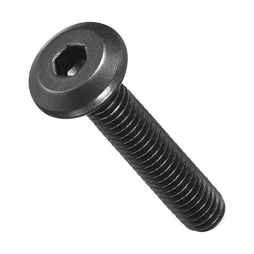METALLIXITY Flat Head Hex Socket Cap Screws Bolts(M4-0.7x20) 50Pcs, Steel Hex Socket Furniture Bolts Screws - for Furniture Woodworking Project, Black