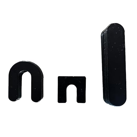 KATOOL 60 Pcs 2MM Shims Structural Tile Plastic Flat Shims and U Shaped Horseshoe Plastic Shims for 2 Post Lift Leveling, 1.4 Inch, 2 Inch, 2.3 Inch