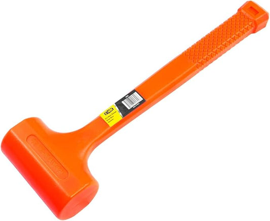 Stark USA 2LBS Dead Blow Hammer Grip Mallet Hammer Checkered Handle Spark and Rebound Resistant with 2-pounds Head, Orange