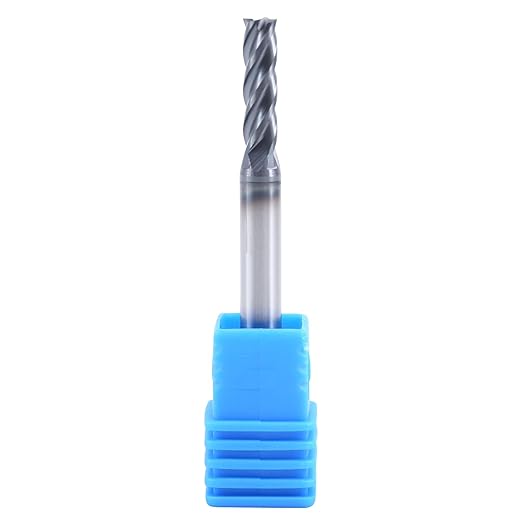 ISB 5/32?쇺?Carbide Square End Mill Bits, 4 Flute Micro Grain Carbide Mill Bits Set for Alloy Steels/Hardened Steels/Aluminum/Copper, Suitable for DIYers and Professionals, 1 Piece