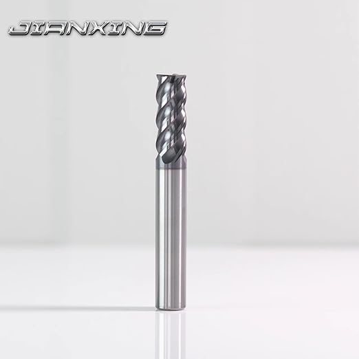 1/2" Extra Long 4-Flute Carbide Square End Mill for Stainless Steel & Titanium Alloy (TC4/TC7), AP Coating, Variable Helix, High-Performance Milling Cutter(1-Pack)