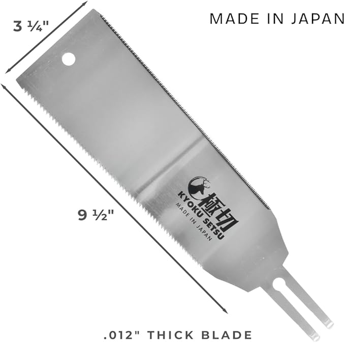Great Neck Kyoku Setsu Japanese Ryoba Double-Edged Pull Cut Saw, Ultra Fine Saw, Detail Hand Saw, Double Edge Saw, Japanese Wood Saw