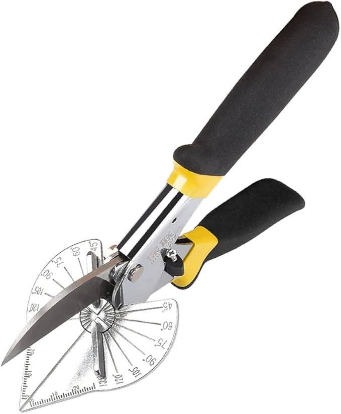 szhdx Multifunctional Shears, Multi Angle Shear Cutter - Cuts 45 to 135 Degree Miter Snips, Hand Tools for Soft Wood, Plastic, PVC