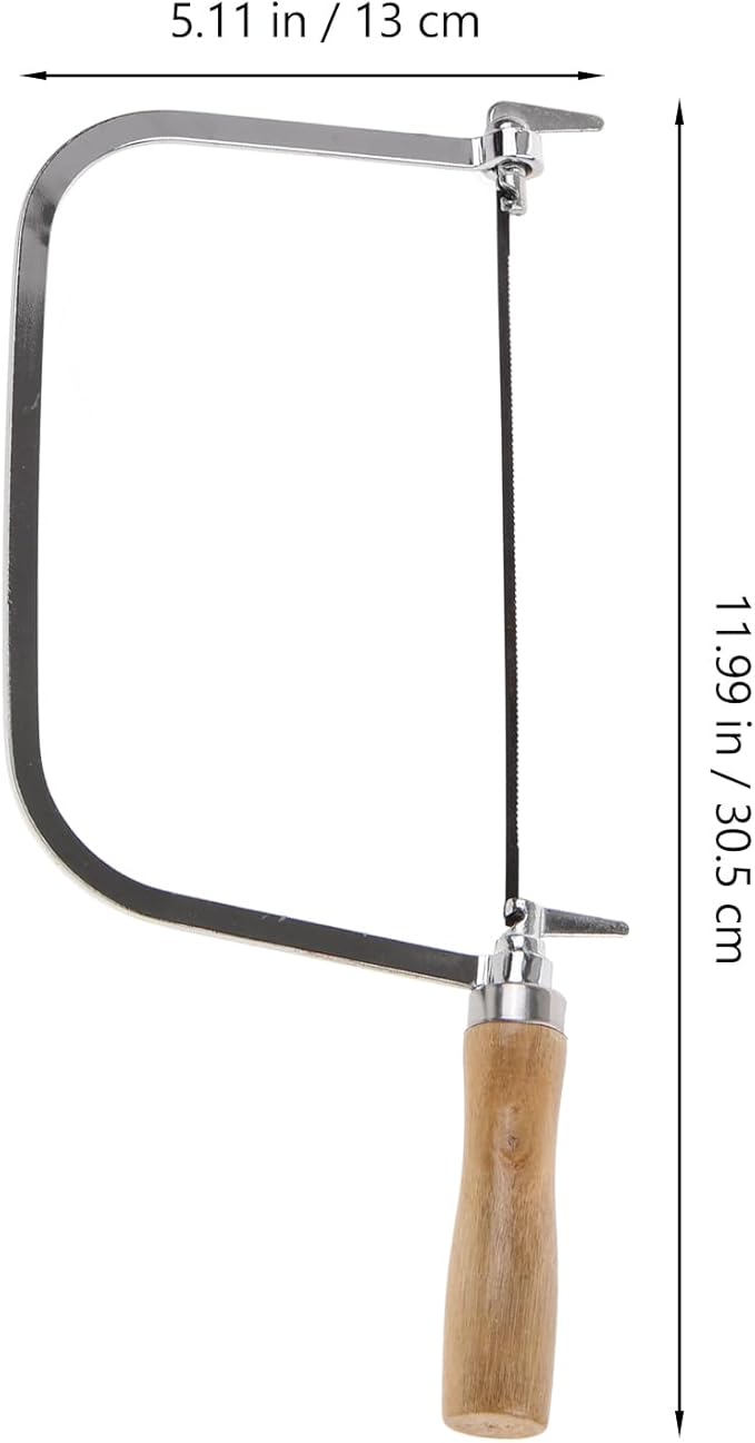 Gadpiparty Coping Saw, Wooden Handle Hand Saw Tool for Woodworking, Essential Hand for DIY Enthusiasts & Outdoor Use