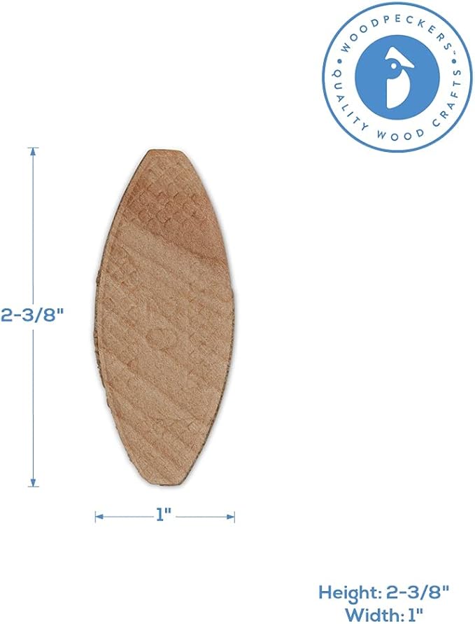 Wooden Joiner Biscuits, Size 20, Pack of 500 Pieces, Premium Birch Wood Joining Biscuits for Strong & Precise Joints