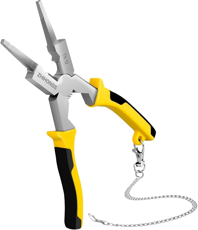 8-Inch Premium MIG Welding Pliers,Equipped with a Retention Chain and an Ergonomic Handle, it is the Preferred Companion for Welding, Electrical, Mechanical Maintenance, and even home DIY Projects