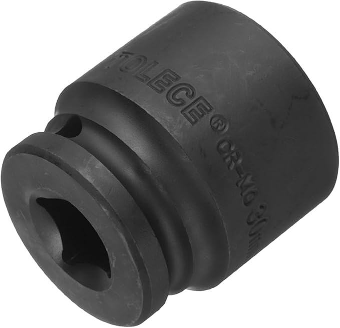 uxcell 1/2" Drive x 30mm Shallow Impact Socket 12-Point Metric CR-MO Steel Nut Impact Grade Socket for Auto Repair