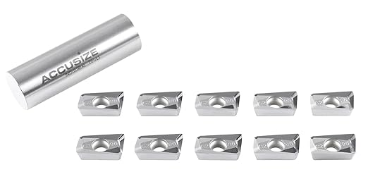 Accusize Industrial Tools Apkt160408-Lh Carbide Inserts for Machining Aluminum, 10 Pcs, 0058-1604x10