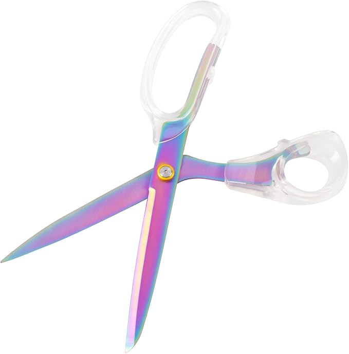 Acrylic Scissors, 9??Ultra-Sharp Titanium Coated Blades and Sharp All-Purpose Scissor, Sewing Scissors, Office Scissor, Comfortable Handle Design, Versatile Usage