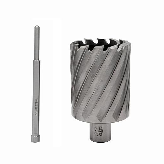 HSS M2AL Annular Cutter 2" DOC with 3/4" Weldon Shank for Magnetic Drill Press by EST (D2 X 2")