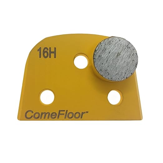 Concrete Floor Grinding Disc, Diamond Metal Grinding Shoes for Concrete Preparation, Compatible with Lavina Onfloor Grinders, Single Round Seg 16 Grit Hard Bond, Pack of 9
