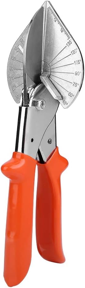 Adju Angle Scissors Shear with SK5 Blade Lock Buckle Design for Rubber Strip Cutting (Adju angle shears (orange handle))