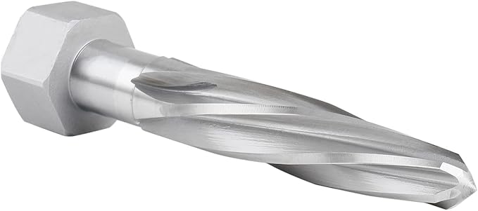 Accusize Industrial Tools H.S.S. Aligning Reamer - 1-1/16'' Diameter, 5'' Flute, 7'' OAL, Hex Shank, Spiral Flute, 0523-6055