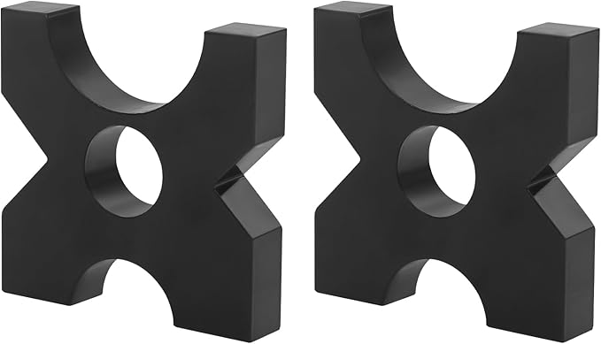 2-Pack H-Frame Hydraulic Press Plates, Universal Arbor Press Plate Set with Multiple V-U Openings & Round Holes, for 20 Ton & 32 Ton Shop Presses, 1 Inch Thick High-Strength Iron (5 * 5 * 1 in)