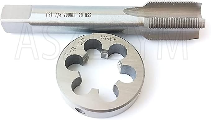 ASZLBYM 7/8-20 HSS Tap And Die Set竊?UNEF Machine Thread Tap and UNEF Round Thread Die Right Hand