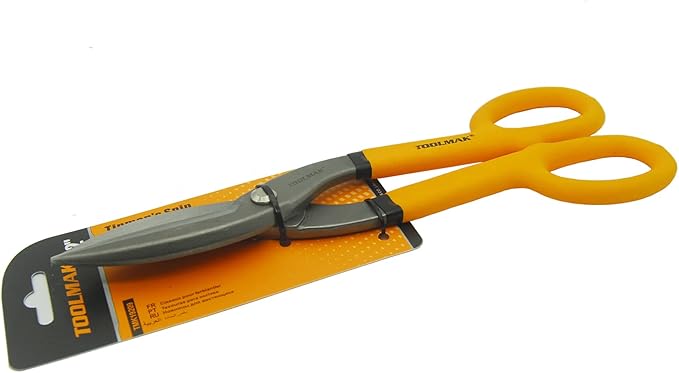 Tin Snips 12 Inch Straight Pattern Tinners Snips with Comfort Grip Sheet Metal Cutting Shears Heavy Duty